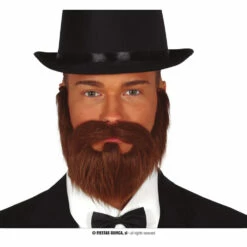 Brown Beard And Moustache With With Strap