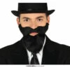 Black Beard And Moustache With Adhesive -Snazaroo Sales 11962 e96757babf