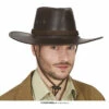 Brown Cowboy Hat Leather -Snazaroo Sales 13075 9e7630ec99