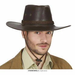 Brown Cowboy Hat Leather