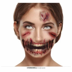 Zombie Temporary Face Tattoo