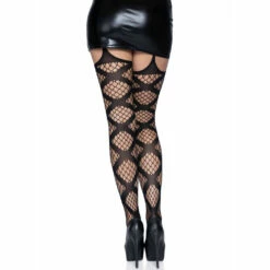 LEG AVENUE Net Garter Belt Stockings -Snazaroo Sales 1954 001 05 48655f47d2