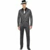 Smiffys Gangster Costume, Black Pinstripe -Snazaroo Sales 23687 f191ece2dd