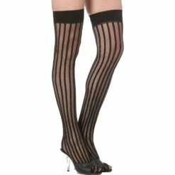 Smiffys Black Thigh-High Stockings