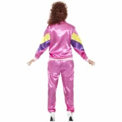 Smiffys 80s Height Of Fashion Shell Suit Costume, Pink -Snazaroo Sales 39660 2 28d9ef4e95