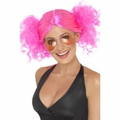 Smiffys 80s Bunches Pink Wig