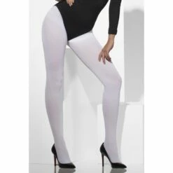 Smiffys Opaque Tights, White