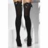 Smiffys Opaque Hold Ups Black With Bow -Snazaroo Sales 42752 2 551365a008