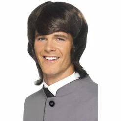 Smiffys 60s Male Mod Brown Long Wig