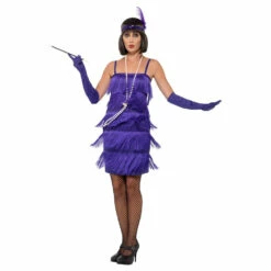 Smiffys Flapper Costume Purple -Snazaroo Sales 45500 3 5713c0e927