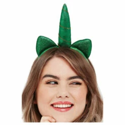 Smiffys Paddy's Day Metallic Unicorn Headband