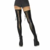 LEG AVENUE Wetlook Lace Up Thigh Highs -Snazaroo Sales 6925 001 01 bb38a9cc67