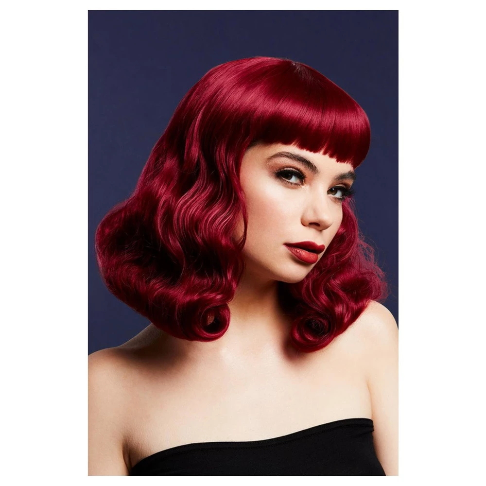 Smiffys Fever Bettie Wig, Plum 3 Smiffys Fever Bettie Wig, Plum