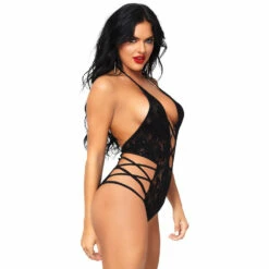 LEG AVENUE Strappy Halter Lace Teddy -Snazaroo Sales 81550 03 001 1839c43211