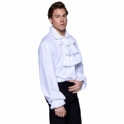 LEG AVENUE Ruffle Front Shirt White -Snazaroo Sales 86688 002 07 bc928faf1f