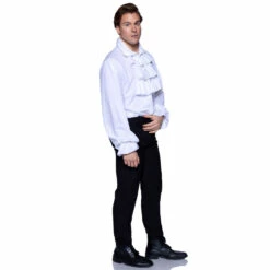 LEG AVENUE Ruffle Front Shirt White -Snazaroo Sales 86688 002 08 a7add194ba