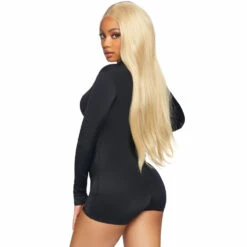 LEG AVENUE Long Sleeved Bodysuit Romper -Snazaroo Sales 86869 001 02 7ade62194c