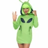 LEG AVENUE Alien Fleece Hoodie Dress Costume -Snazaroo Sales 87077 126 01 bcfc6b2026