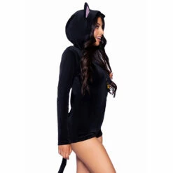 LEG AVENUE Black Velvet Kitty Cat Costume -Snazaroo Sales 87142 001 07 d7928e50f0