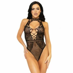LEG AVENUE Net And Lace Keyhole Bodysuit -Snazaroo Sales 89307 001 03 e2aea75b8f