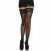 LEG AVENUE Sheer Stay Up With A Lace Top Stockings -Snazaroo Sales 9098 001 01 d18536764f