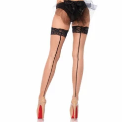 LEG AVENUE Backseam Fishnet Stay Ups