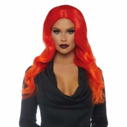 LEG AVENUE Red & Orange Ombre Long Wig -Snazaroo Sales a2854 089 01 4d2284cb69