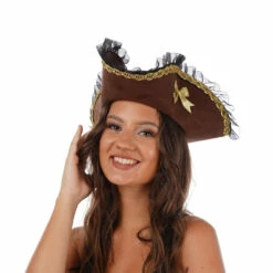 Deluxe Brown Pirate Hat