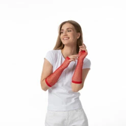 Fishnet Gloves, Red -Snazaroo Sales gloves netted red 1967 7a95a22f45