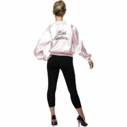 Smiffys Grease Pink Ladies Jacket -Snazaroo Sales grease pink lady jacket 28385 back e968db2bef