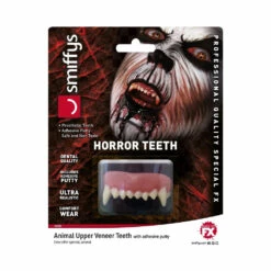 Smiffys Horror Teeth, Animal, With Upper Veneer Teeth