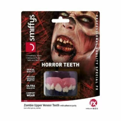 Smiffys Horror Teeth, Zombie, With Upper Veneer Teeth