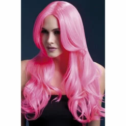 Smiffys Fever Khloe Wig, Neon Pink
