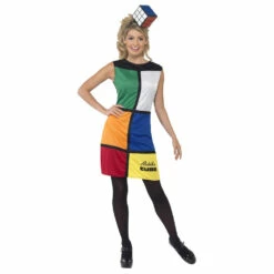 Smiffys Rubik's Cube Costume -Snazaroo Sales rubiks cube costume with headband alternative view3 2000x cd1008315d