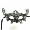 Silver Beaded Lace Mask