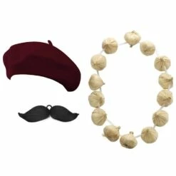 Burgundy French Beret Set