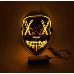 LED Stitches Mask, Yellow