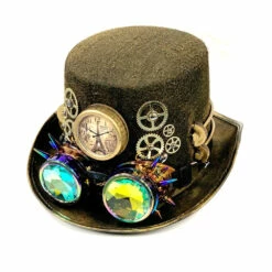 Steampunk Hat With Rainbow Goggles