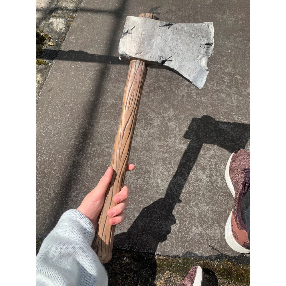 Wooden Axe Weapon, Realistic Foam 4 Wooden Axe Weapon, Realistic Foam - Image 2