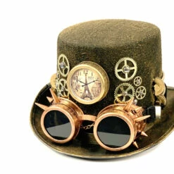 Steampunk Hat With Bronze Spike Goggles -Snazaroo Sales slide3 d604bf2303