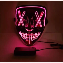 LED Stitches Mask, Pink