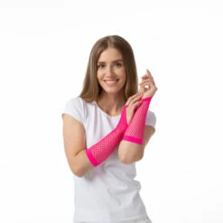 Finger Loop Fishnet Gloves, Pink -Snazaroo Sales st0437 2066 b3c6a51682