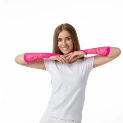 Finger Loop Fishnet Gloves, Pink -Snazaroo Sales st0437 2069 3aa15b94e6