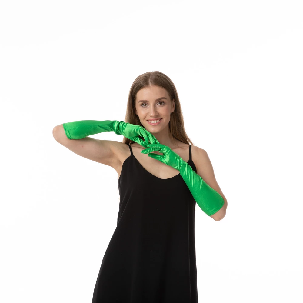 Long Gloves, Green 6 Long Gloves, Green - Image 4
