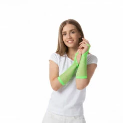 Finger Loop Fishnet Gloves, Green -Snazaroo Sales st3172 2059 0944850562
