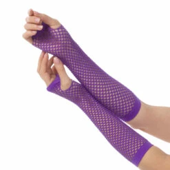 Fishnet Gloves, Purple