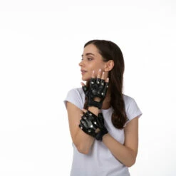 Fingerless Leather Faux Fingerless Gloves -Snazaroo Sales st3196 1003 a51d4ce901