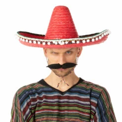 Mexican Sombrero Hat, Red