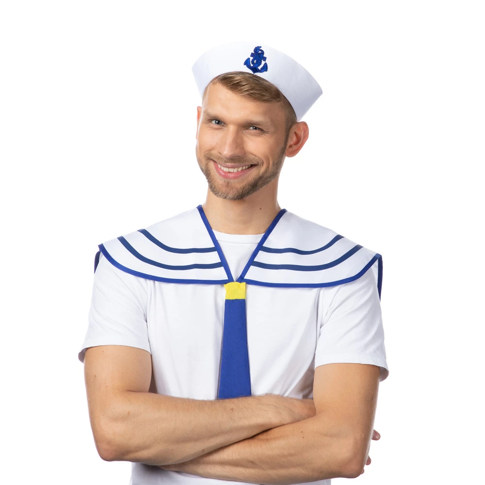 Sailor Hat, Blue Anchor 3 Sailor Hat, Blue Anchor