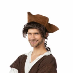 Trident Pirate Hat, Brown